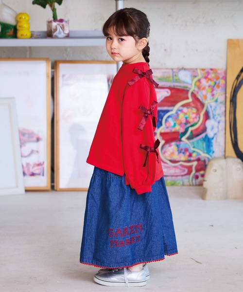 CALMIA（カルミア）の「ショルダーリボンスウェット（スウェット・キッズ・レッド/オフホワイト/ライトピンク・90/100/110/120/130/140/150）」の12枚目の写真