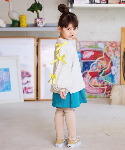 CALMIA（カルミア）の「ショルダーリボンスウェット（スウェット・キッズ・レッド/オフホワイト/ライトピンク・90/100/110/120/130/140/150）」の20枚目の写真