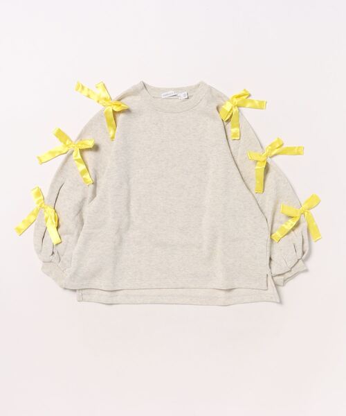 CALMIA（カルミア）の「ショルダーリボンスウェット（スウェット・キッズ・レッド/オフホワイト/ライトピンク・90/100/110/120/130/140/150）」の19枚目の写真