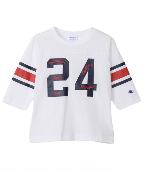 セール】【 ボーイズ 】Champion 袖ライン7分袖Tシャツ（Tシャツ