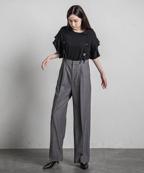 MAYSON GREY(メイソングレイ)の「レイヤースリーブプルオーバー≪手洗い可能≫(Tシャツ/カットソー・レディース・ブラック/ホワイト/ライトグレー/ボルドー・M)」の12枚目の写真