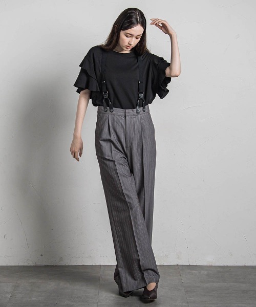 MAYSON GREY(メイソングレイ)の「レイヤースリーブプルオーバー≪手洗い可能≫(Tシャツ/カットソー・レディース・ブラック/ホワイト/ライトグレー/ボルドー・M)」の14枚目の写真