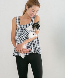 LiFam（リファム）の「ギンガムチェックチュニック (セット)（ペットウェア）」