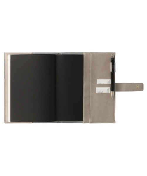 PEDIR（ペディール）の「EDiT 手帳カバー 1日1ページ・週間バーチカル用 A5正寸 リアコ 多機能カバー ペディール マークス（ステーショナリー・レディース・ブラック/グレイッシュベージュ/グリーン・FREE）」の5枚目の写真