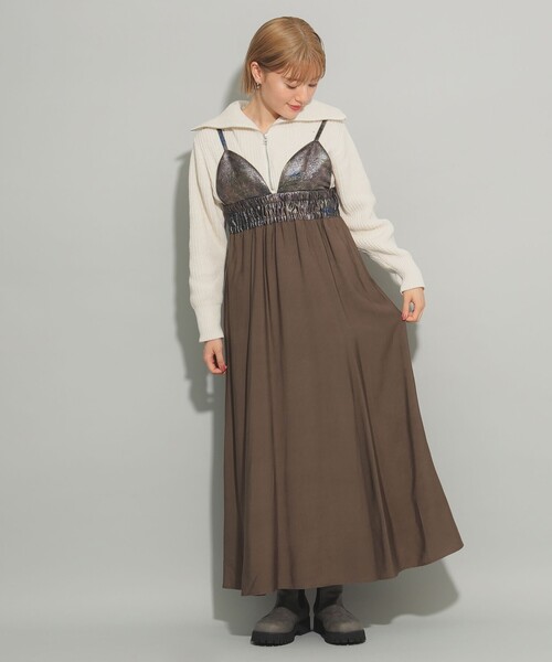 Ray BEAMS（レイビームス）の「モール アゼ ハーフジップ ニット（ニット/セーター・レディース・オフホワイト/ブラック/ミント・ONE SIZE）」の14枚目の写真