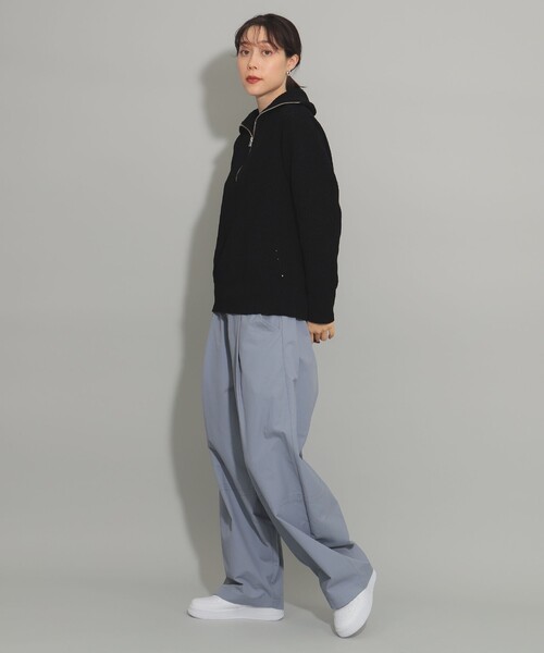 Ray BEAMS（レイビームス）の「モール アゼ ハーフジップ ニット（ニット/セーター・レディース・オフホワイト/ブラック/ミント・ONE SIZE）」の21枚目の写真