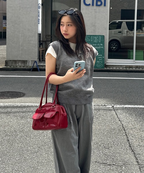 RiLi(リリ)の「ベーシックニットベスト【RL】(ニット/セーター・レディース・ブラック/グレー/ボルドー・FREE)」の6枚目の写真