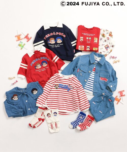 apres les cours（アプレレクール）の「PEKO&POKO ソックス（ソックス/靴下・キッズ・ブルー/オフホワイト/レッド/アイボリー・21/18/15 /12）」の16枚目の写真