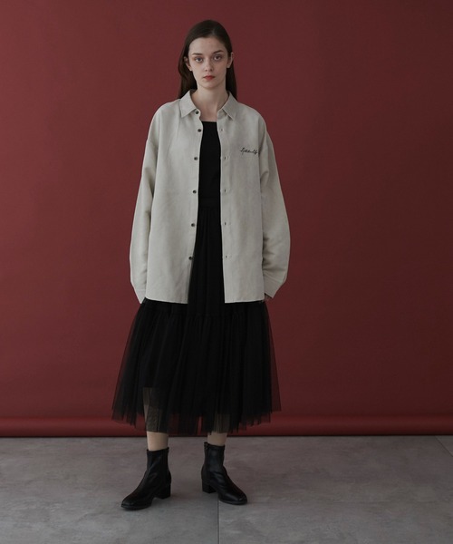 LUCY（ルーシー）の「LUCY/フェイクスウェードワンポイントBIGロングスリーブシャツ（シャツ/ブラウス・メンズ・ブラウン/チャコール/ライトベージュ・MEDIUM/LARGE）」の9枚目の写真