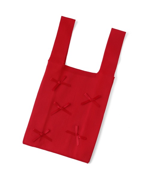 ANEMONE（アネモネ）の「リボンポイントニットトートバッグ（トートバッグ・レディース・ブラック/ピンク/グレー/ブルー/レッド/シルバー/グリーン/アイボリー/ホワイト系その他2・FREE）」の16枚目の写真