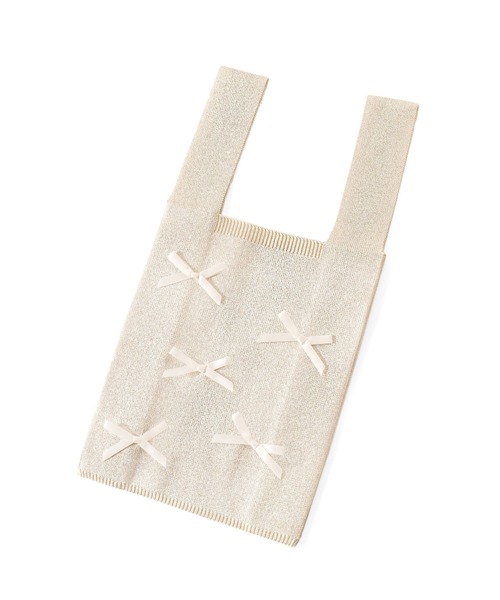 ANEMONE（アネモネ）の「リボンポイントニットトートバッグ（トートバッグ・レディース・ブラック/ピンク/グレー/ブルー/レッド/シルバー/グリーン/アイボリー/ホワイト系その他2・FREE）」の22枚目の写真