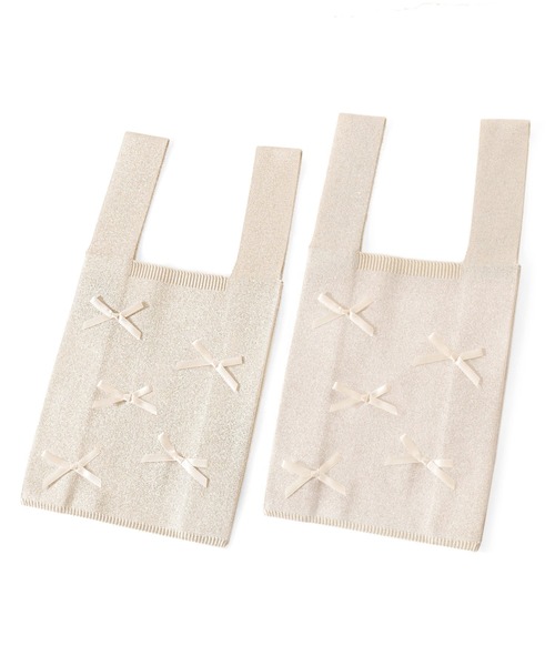 ANEMONE（アネモネ）の「リボンポイントニットトートバッグ（トートバッグ・レディース・ブラック/ピンク/グレー/ブルー/レッド/シルバー/グリーン/アイボリー/ホワイト系その他2・FREE）」の21枚目の写真