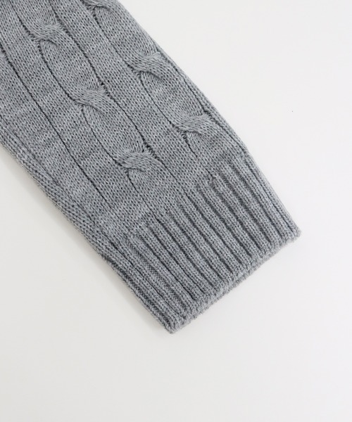 BLUEEAST（ブルーイースト）の「《新色追加》ケーブルニットトップス（ニット/セーター・レディース・ネイビー/グレー/アイボリー/ボルドー/ピンク・MEDIUM）」の18枚目の写真