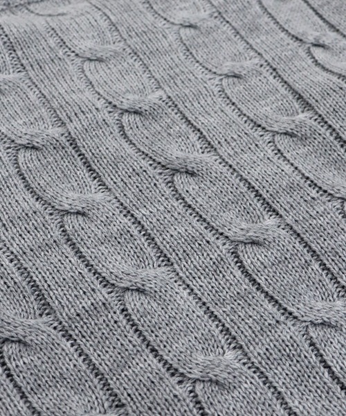 BLUEEAST（ブルーイースト）の「《新色追加》ケーブルニットトップス（ニット/セーター・レディース・ネイビー/グレー/アイボリー/ボルドー/ピンク・MEDIUM）」の19枚目の写真