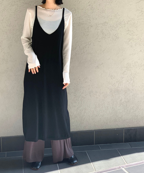 キャナルジーンニットジャンパースカート （via j】クルーネックニット  