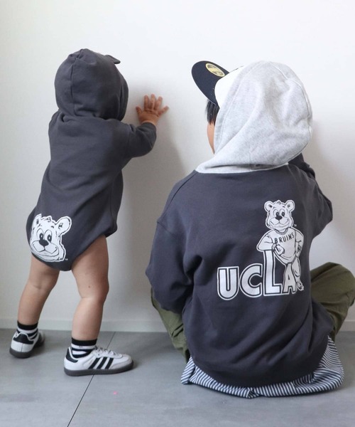 CIAOPANIC TYPY（チャオパニックティピー）の「【WEB限定】【KIDS】【UCLA】TYPY別注BABYプリントスウェットロンパース（ロンパース・キッズ・チャコールグレー/ライトグレー・80）」の8枚目の写真