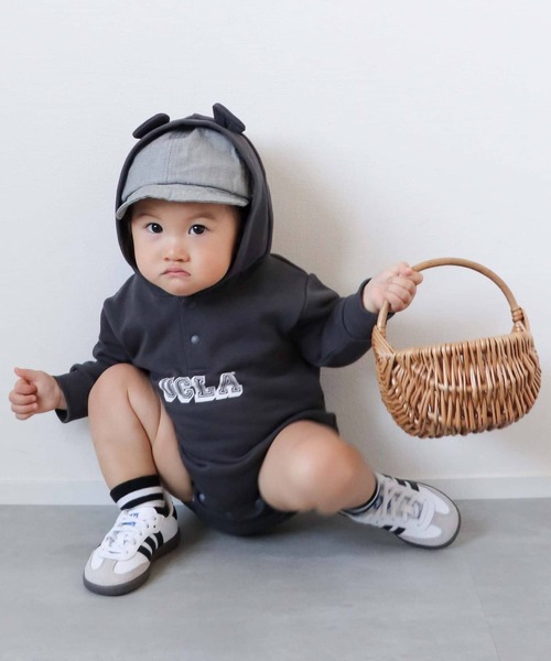 CIAOPANIC TYPY（チャオパニックティピー）の「【WEB限定】【KIDS】【UCLA】TYPY別注BABYプリントスウェットロンパース（ロンパース・キッズ・チャコールグレー/ライトグレー・80）」の10枚目の写真