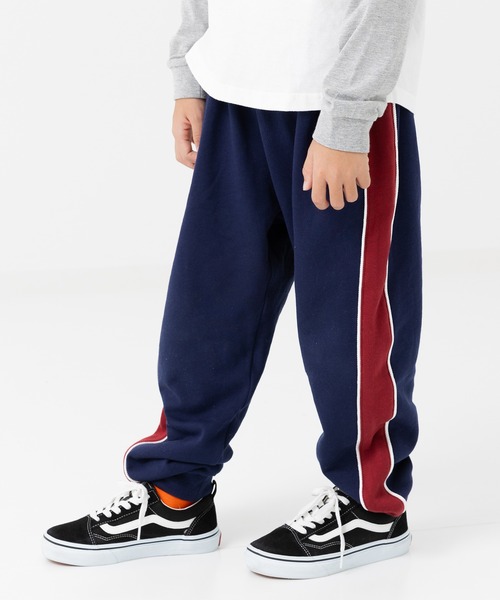 JAM & LINK（ジャムアンドリンク）の「脇ライン 裏毛スウェットパンツ（スウェットパンツ・キッズ・オートミール/ネイビー/ブラック/カーキ・100cm/110cm/120cm/130cm/140cm/150cm/160cm）」の4枚目の写真
