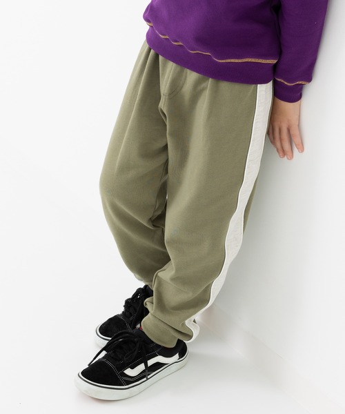 JAM & LINK（ジャムアンドリンク）の「脇ライン 裏毛スウェットパンツ（スウェットパンツ・キッズ・オートミール/ネイビー/ブラック/カーキ・100cm/110cm/120cm/130cm/140cm/150cm/160cm）」の3枚目の写真