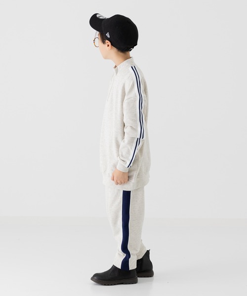 JAM & LINK（ジャムアンドリンク）の「脇ライン 裏毛スウェットパンツ（スウェットパンツ・キッズ・オートミール/ネイビー/ブラック/カーキ・100cm/110cm/120cm/130cm/140cm/150cm/160cm）」の9枚目の写真