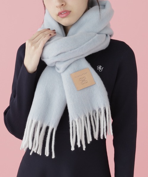 JILL by JILL STUART（ジルバイジルスチュアート）の「◇レザータグ ループヤーンストール（ストール/ショール・レディース・ブルー/ホワイト/ピンク/ピンク系その他2/ブルー系その他/ピンク系その他/ブルー系その他2・FREE）」の4枚目の写真