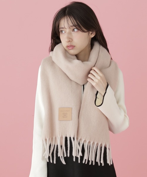 ●JILLSTUART●牛革と天然羊毛 SLIPPER-BEOWN JILL STUART ジルスチュアート 二つ折り財布 本革 レディース