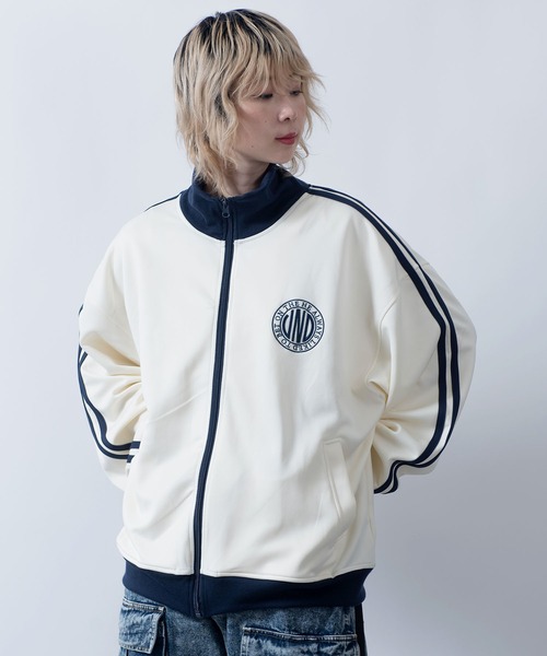 DIESEL 現行タグ　トラックジャケット　ジャージ　刺繍ロゴ　デニム切替 DIESEL 現行タグ トラック ジャケット ジャージ 刺繍ロゴ デニム切替