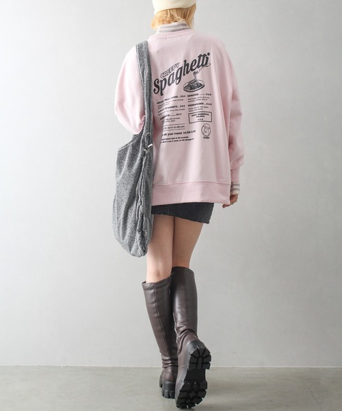 SpRay（スプレイ）の「スパゲティおばけスウェット（スウェット・レディース・グレー/ブルー/アイボリー/ピンク/オートミール/スミクロ・FREE）」の10枚目の写真