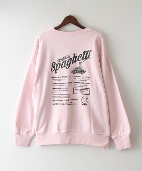 SpRay（スプレイ）の「スパゲティおばけスウェット（スウェット・レディース・グレー/ブルー/アイボリー/ピンク/オートミール/スミクロ・FREE）」の19枚目の写真