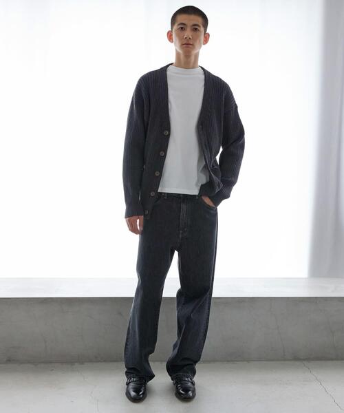 URBAN RESEARCH(アーバンリサーチ)の「new basic COTTON CASHMERE WIDE RIB CARDIGAN(カーディガン/ボレロ・メンズ・チャコールグレー/ブラック/ネイビー・MEDIUM/LARGE)」の18枚目の写真