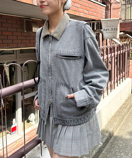 CIAOPANIC(チャオパニック)の「ヴィンテージライクデトロイトジャケット(ブルゾン・レディース・ブラック/ブラウン/ブルー・LARGE/MEDIUM)」の7枚目の写真