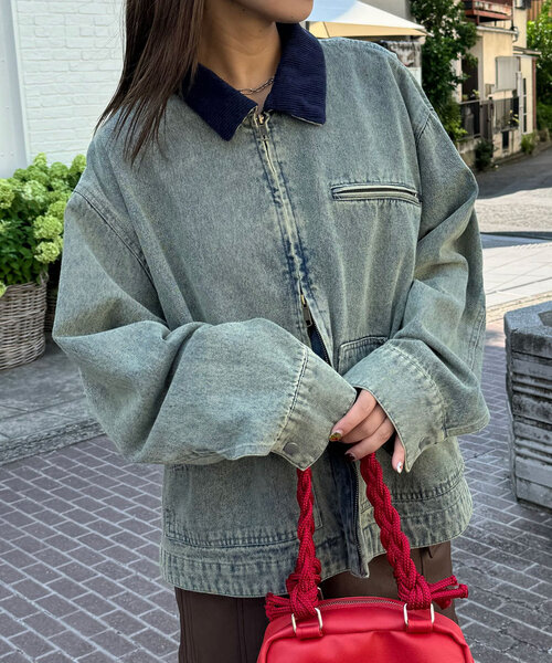 CIAOPANIC(チャオパニック)の「ヴィンテージライクデトロイトジャケット(ブルゾン・レディース・ブラック/ブラウン/ブルー・LARGE/MEDIUM)」の21枚目の写真
