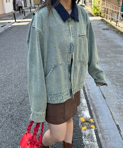 CIAOPANIC(チャオパニック)の「ヴィンテージライクデトロイトジャケット(ブルゾン・レディース・ブラック/ブラウン/ブルー・LARGE/MEDIUM)」の12枚目の写真