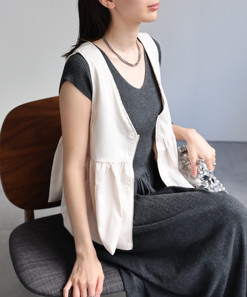 【新品】SINMEベスト／ブラック色／2024SS完売アイテム 7855123245-010_MAIN.jpg?v=
