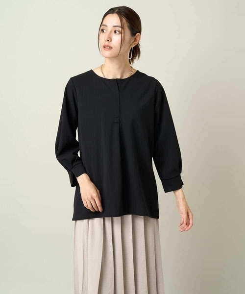 a.v.v(アーヴェヴェ)の「キーネックタックスリーブトップス(Tシャツ/カットソー・レディース・グレー系その他/ブラック/ホワイト・36/34/40/38/42)」の18枚目の写真
