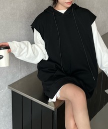 CREARE -LINO- | <ユニセックス>カットオフ スウェットパーカー/ノースリパーカー/ベスト(ベスト)