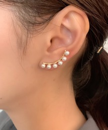 ciite'(シーテ)の6連パールピアス イヤーカフ風 (片耳用)(ピアス(片耳用))