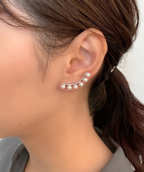 ciite'（シーテ）の「6連パールピアス イヤーカフ風 （片耳用）（ピアス（片耳用）・レディース・ゴールド/シルバー・FREE）」の8枚目の写真