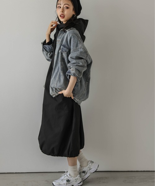 SUGAR BISKET(シュガービスケット)の「サルベージパーカーワンピース(ワンピース・レディース・キナリ/グレー/ブラック・フリー)」の14枚目の写真
