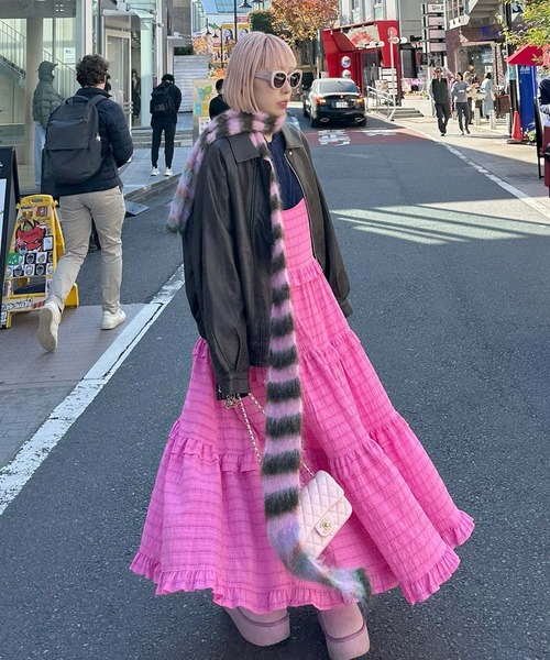 ピンク フリルキャミワンピース フリルティアードキャミワンピ（ワンピース）｜Alley Tokyo（アリー