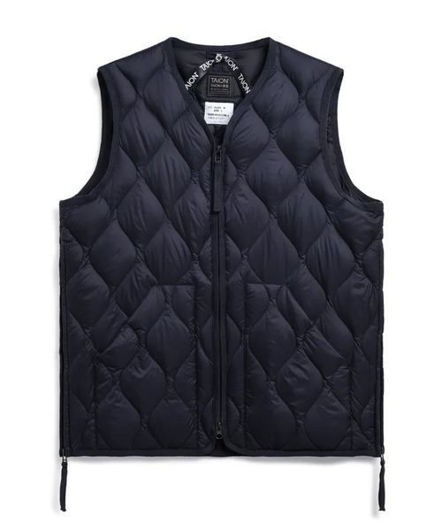TAION/タイオン MILTARY V NECK WZIP DOWN ベスト TAION/タイオン MILITARY W-ZIP V NECK DOWN VEST ミリタリー V