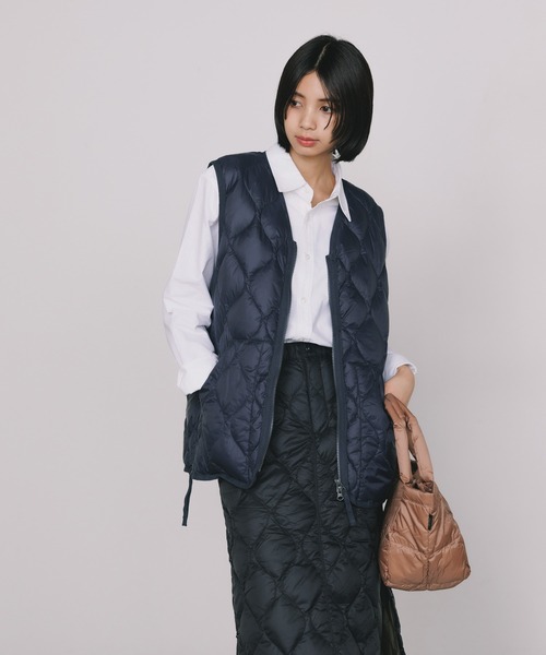 セール】TAION/タイオン MILITARY V NECK W-ZIP DOWN VEST ダウン