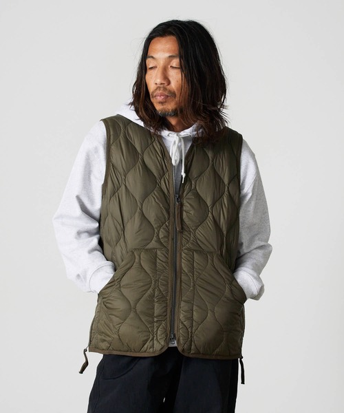 TAION W-Zip DownVest クラブハウス　ダウンベスト　L Unisex Basic Hi-Neck W-Zip Down Vest – TAION US