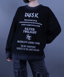 Spray Lettering&Logo Print knit/スプレー加工 レタリング&ロゴプリント デザインニット プルオーバー クルーネック