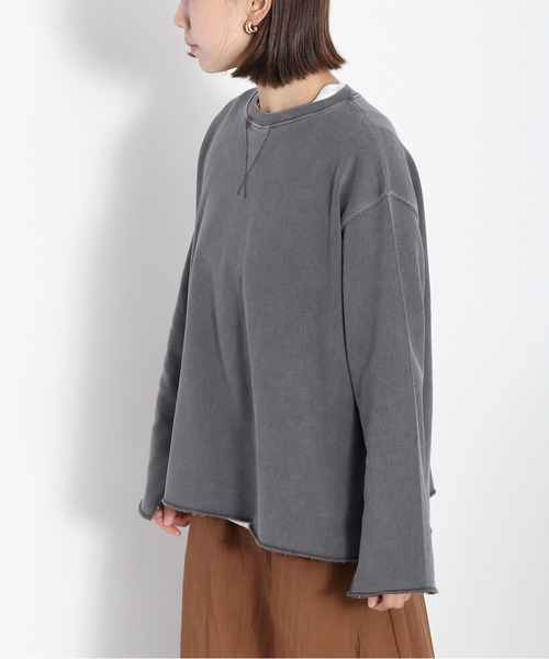 cepo(セポ)の「〈セットアップ対応〉16/10 裏毛ソデフレアプルオーバー(スウェット・レディース・チャコール/グレー/ピンク・M)」の9枚目の写真