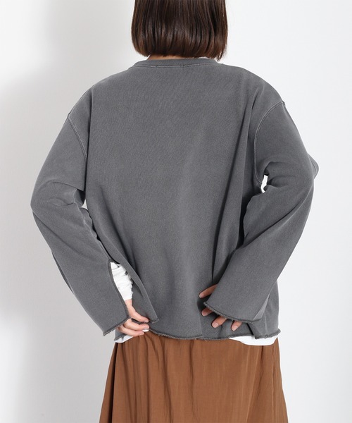 cepo(セポ)の「〈セットアップ対応〉16/10 裏毛ソデフレアプルオーバー(スウェット・レディース・チャコール/グレー/ピンク・M)」の11枚目の写真