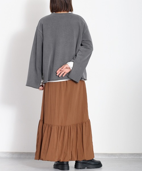 cepo(セポ)の「〈セットアップ対応〉16/10 裏毛ソデフレアプルオーバー(スウェット・レディース・チャコール/グレー/ピンク・M)」の16枚目の写真