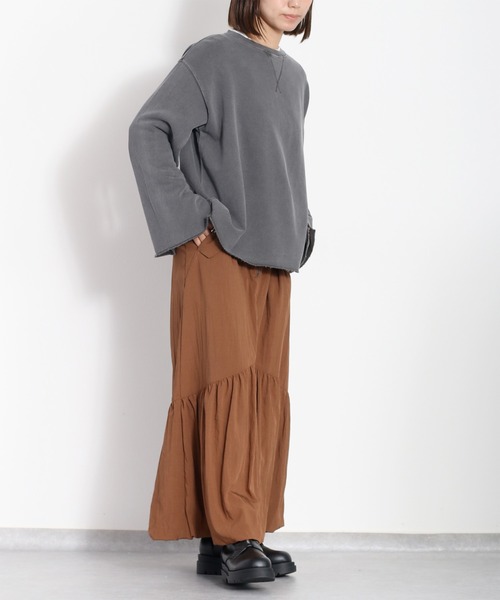 cepo(セポ)の「〈セットアップ対応〉16/10 裏毛ソデフレアプルオーバー(スウェット・レディース・チャコール/グレー/ピンク・M)」の17枚目の写真