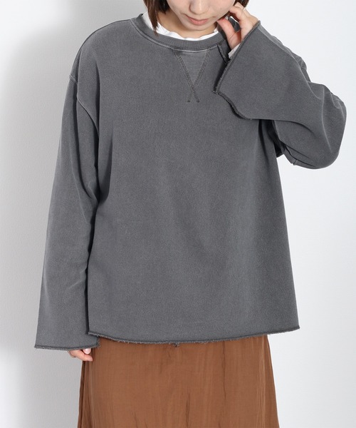 cepo(セポ)の「〈セットアップ対応〉16/10 裏毛ソデフレアプルオーバー(スウェット・レディース・チャコール/グレー/ピンク・M)」の8枚目の写真