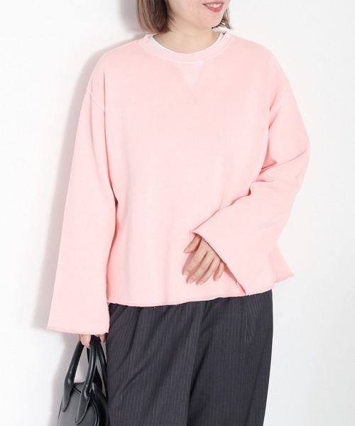 cepo(セポ)の「〈セットアップ対応〉16/10 裏毛ソデフレアプルオーバー(スウェット・レディース・チャコール/グレー/ピンク・M)」の19枚目の写真